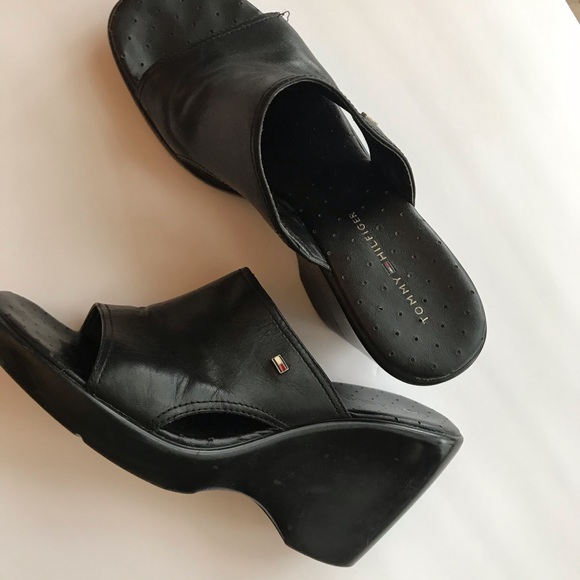 vintage chunky black tommy sandals - Picture 8 of 8